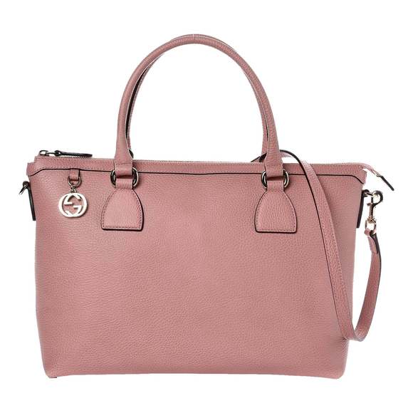 Gucci Dollar Calfskin Interlocking GG Charm Convertible Satchel Tote Soft - Picture 1 of 6